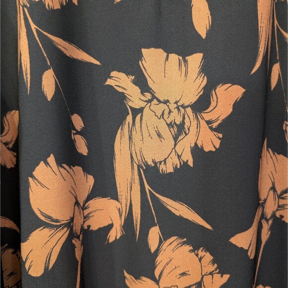 Halogen Womens Size XL Black Brown Floral Knit Top Career Whimsygoth Boho Autumn - Picture 14 of 15